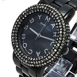 Marc Jacobs MBM3193 Ladies Marci Crystal Black Watch